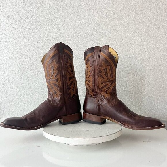 NEW Rod Patrick Mens Cowboy Boots 15AAAA Perro Loco Brown Square Toe Western - Picture 7 of 12